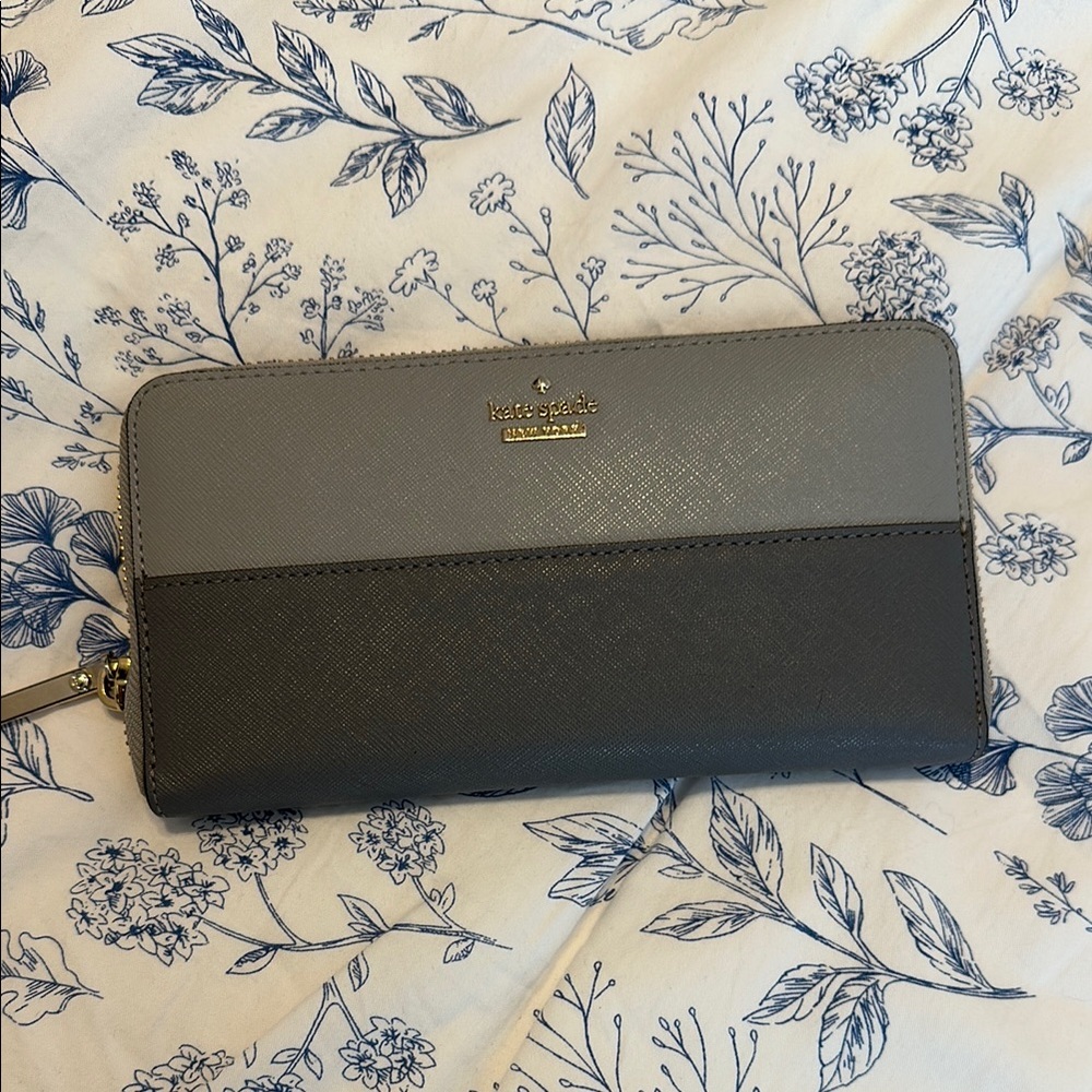 Kate Spade Gray and Blue Wallet